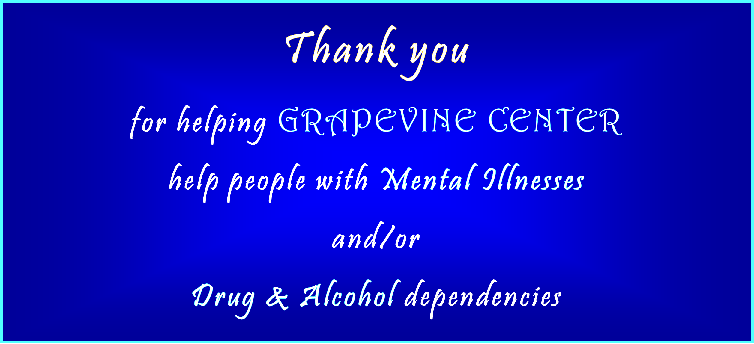 Thank you for Being Part of the Solution